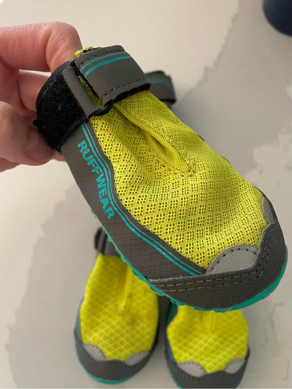 RuffWear Neon Yellow & Gray Dog Boots - Set of 4